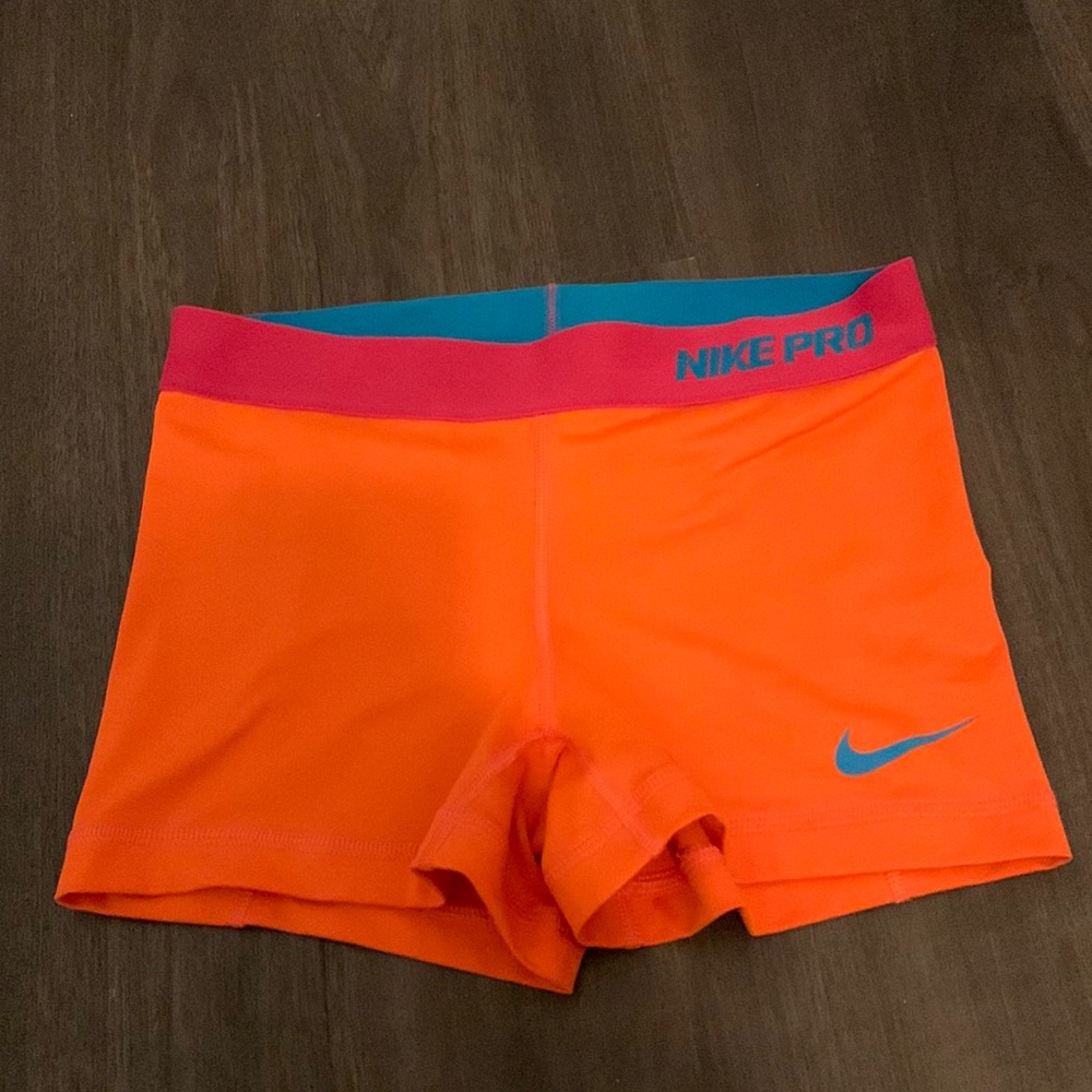 Bright Orange Nike Pro Shorts